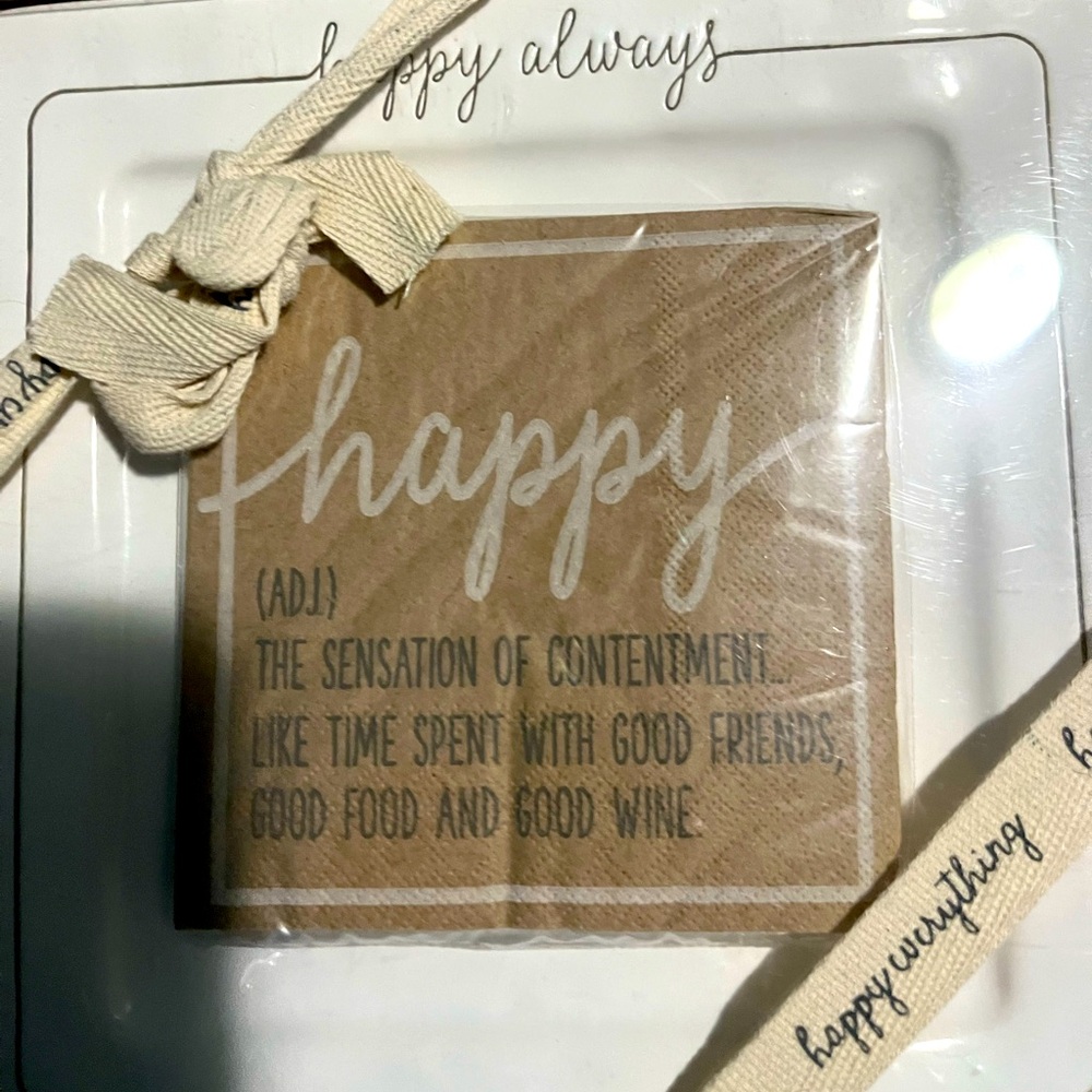 NWT picture frame and coordinating napkin